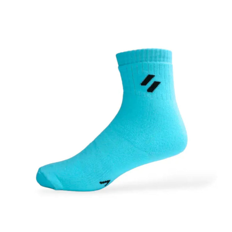 Solid light blue sports socks