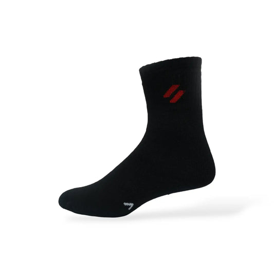 Men’s black sports socks – moisture-wicking crew length
