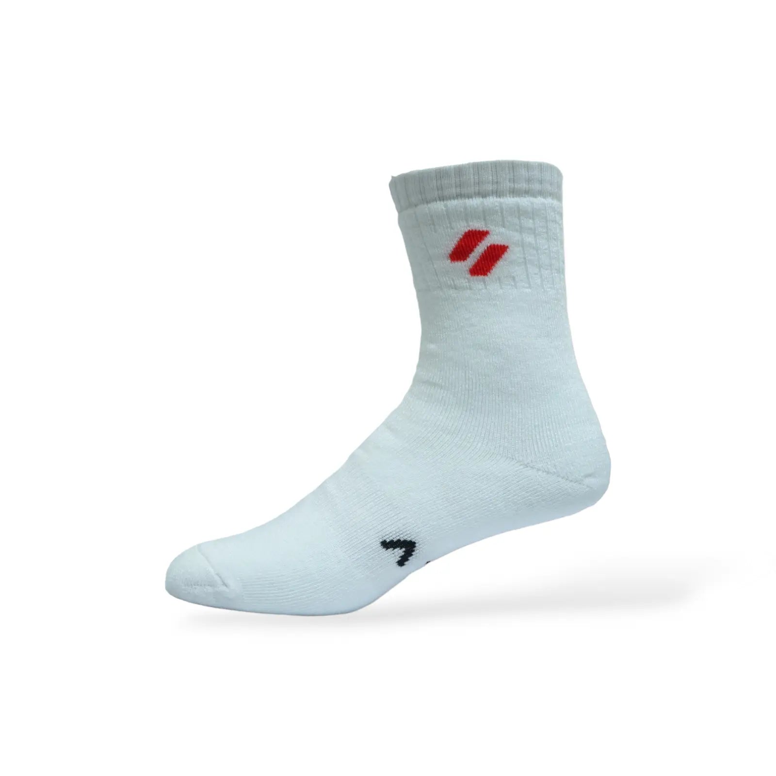 White Women’s  sports socks – moisture-wicking crew length