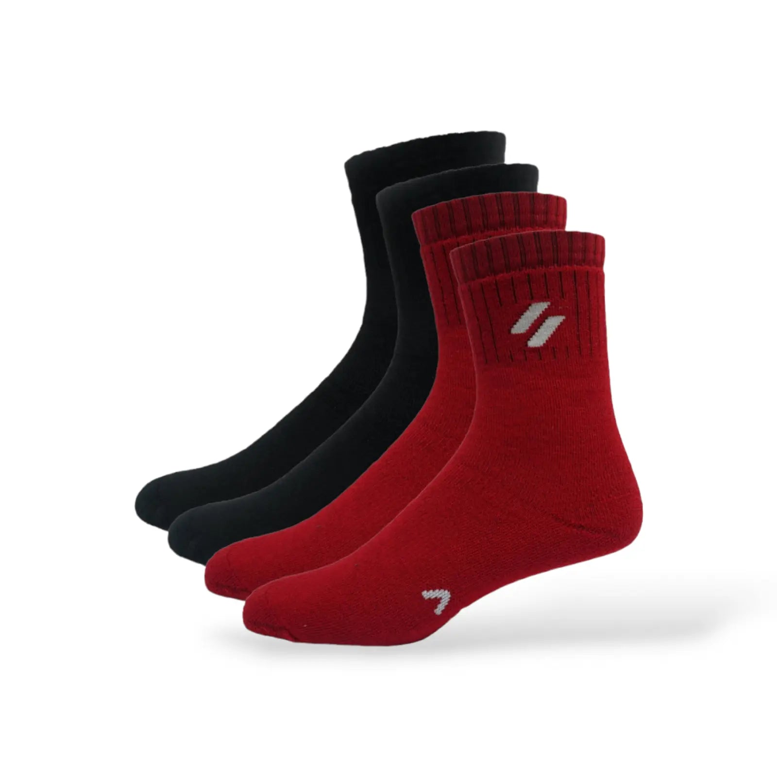 ATHL black and white pack sports socks – cushioned, crew-length multi-sport socks for football