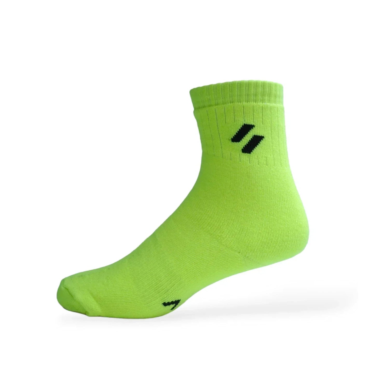 Men’s Neon gree sports socks – moisture-wicking crew length