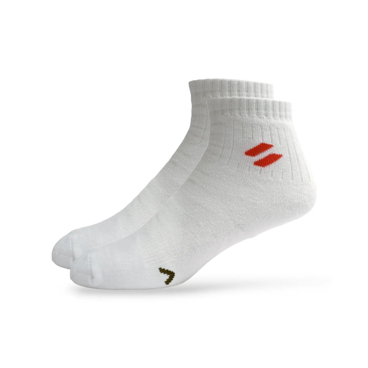 Men’s pack of 2 ankle length workout socks – breathable black design - white