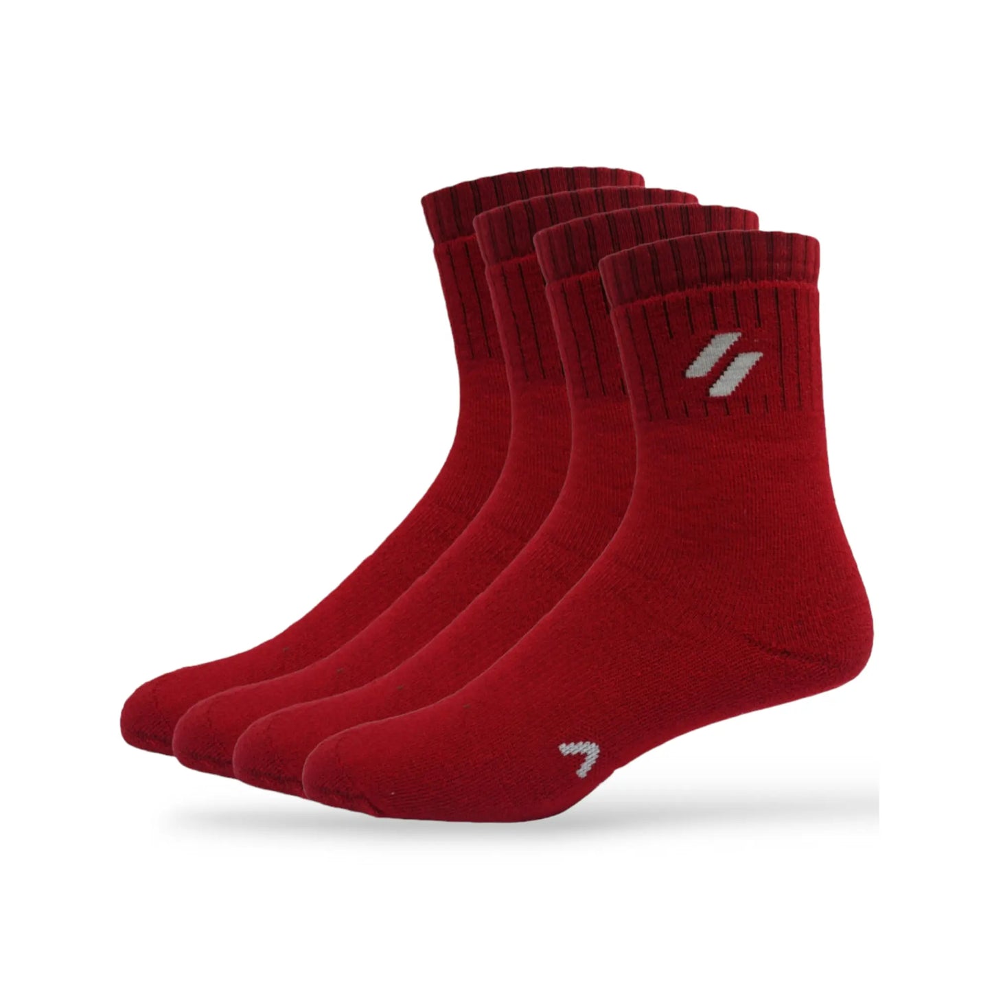 ATHL red pack sports socks – cushioned, crew-length multi-sport socks for basketball