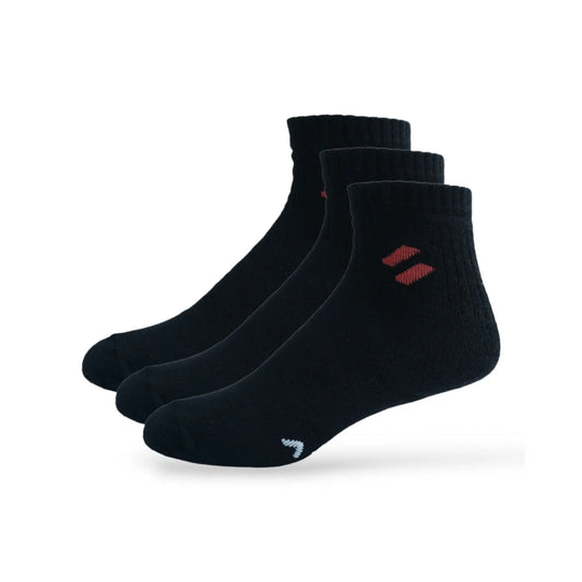 Black ankle length performance socks for men – ATHL pack of 3