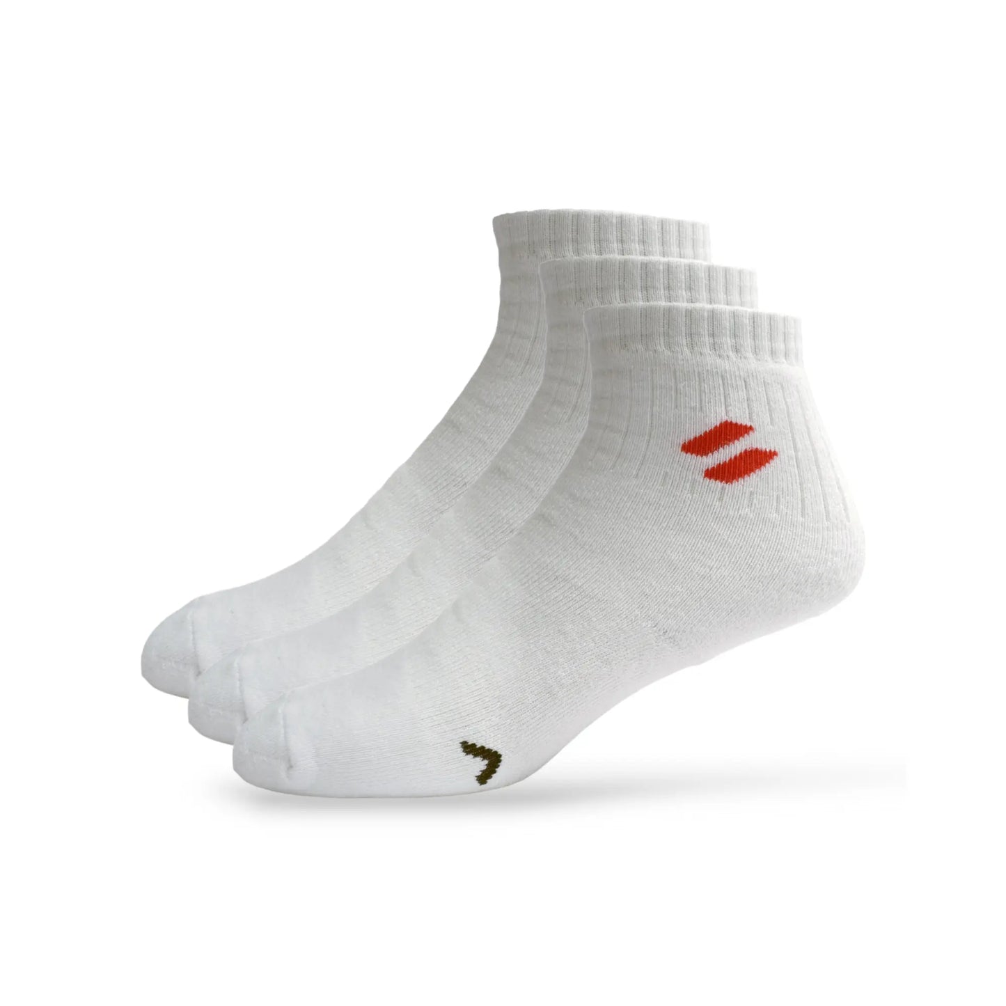 Comfortable white ankle sports socks for men by ATHL - pack of 3