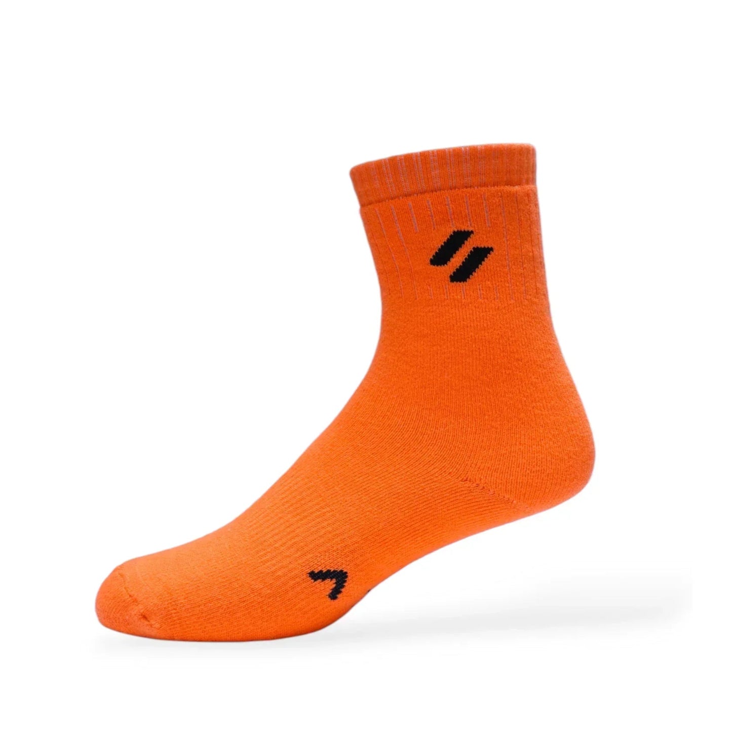 Neon orange crew length performance socks for men – ATHL