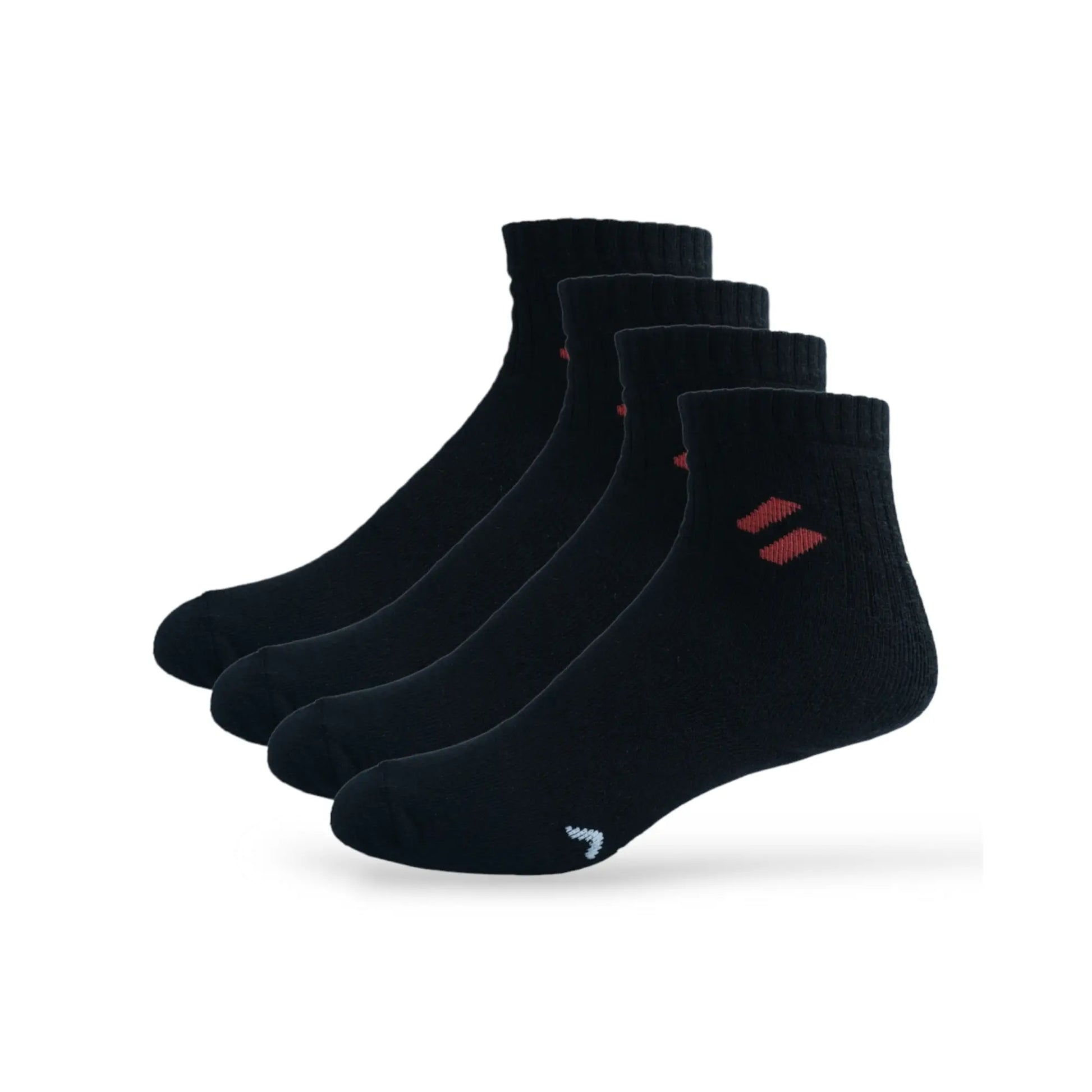 Black sports performance socks for men – arch support pack of 4