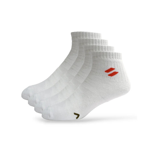 white ankle length performance socks for men – ATHL