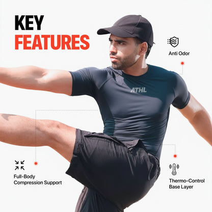 KINETIQ COMPRESSION T-SHIRT | HALF SLEEVE