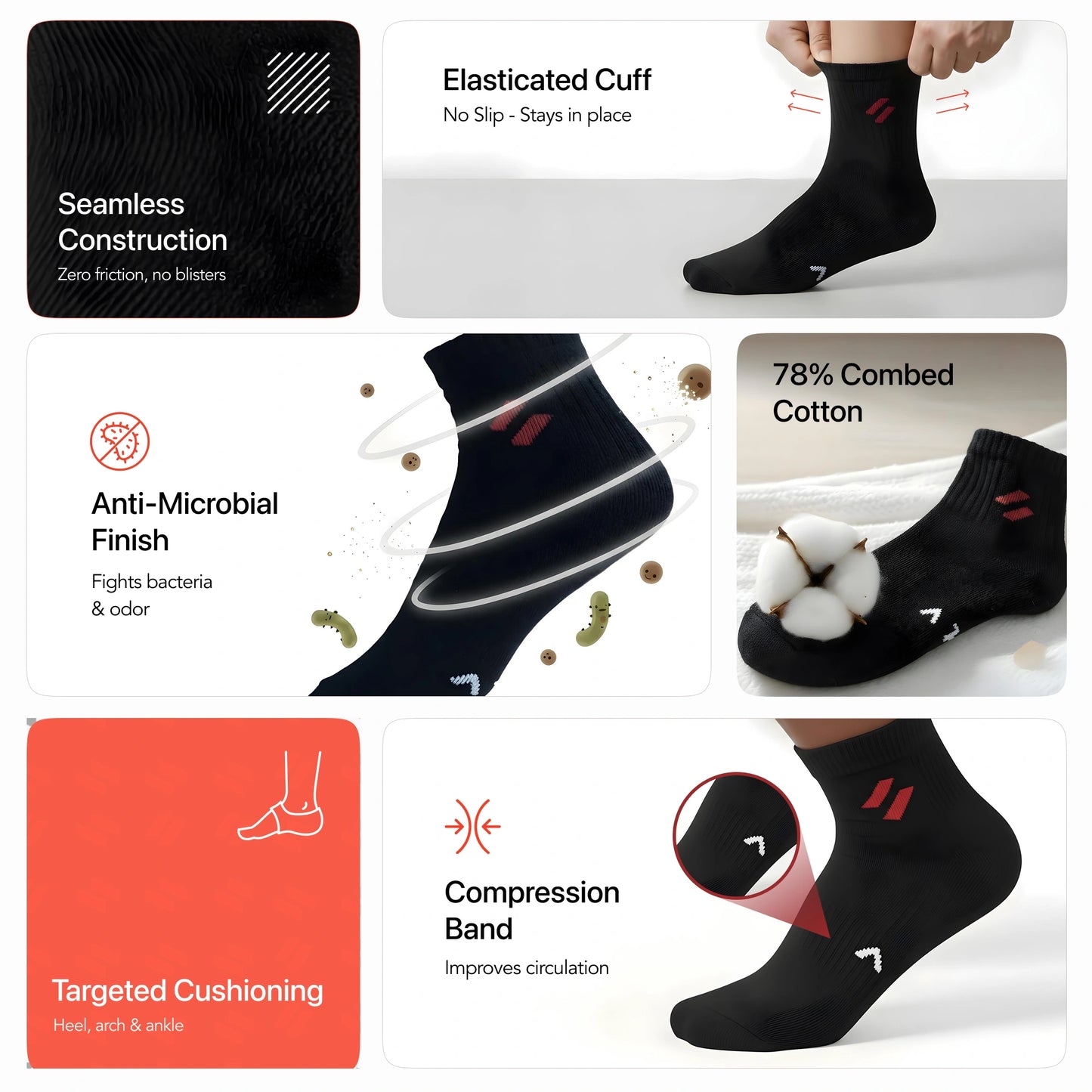 ATHL Ankle Length Sports Socks