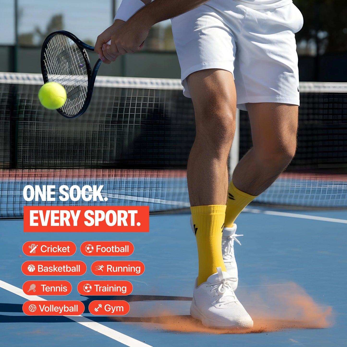 ATHL Crew Length Men's Sports Socks (Pack of 6)