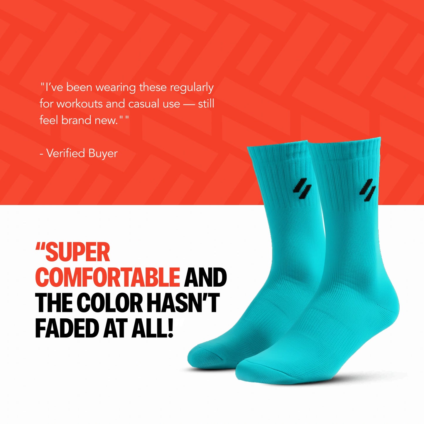 ATHL Crew Length Men's Sports Socks (Pack of 6)